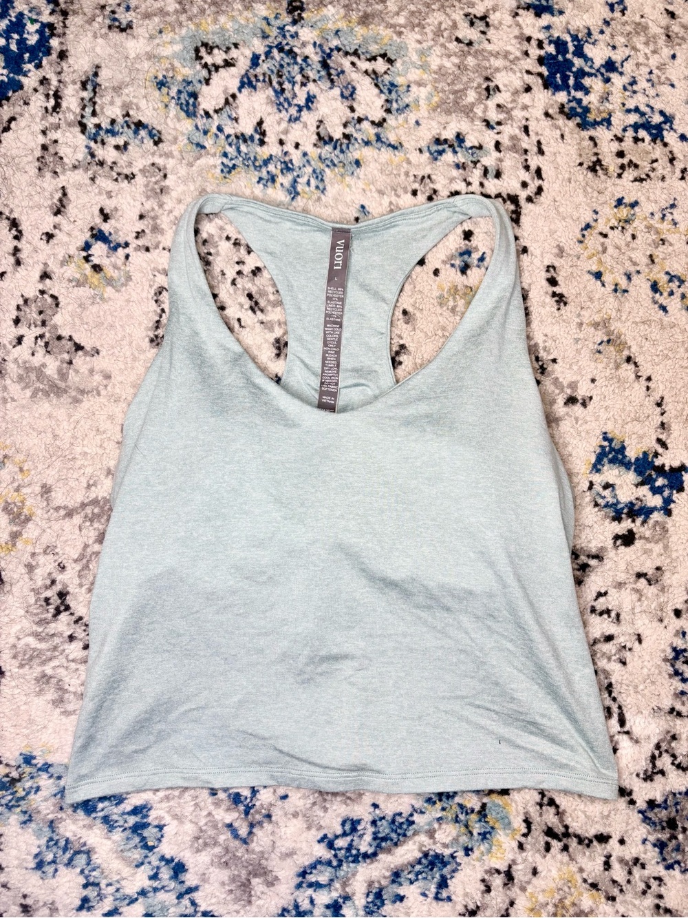 Vuori Halo Light Mint Racerback Sports Bra Tank, Large